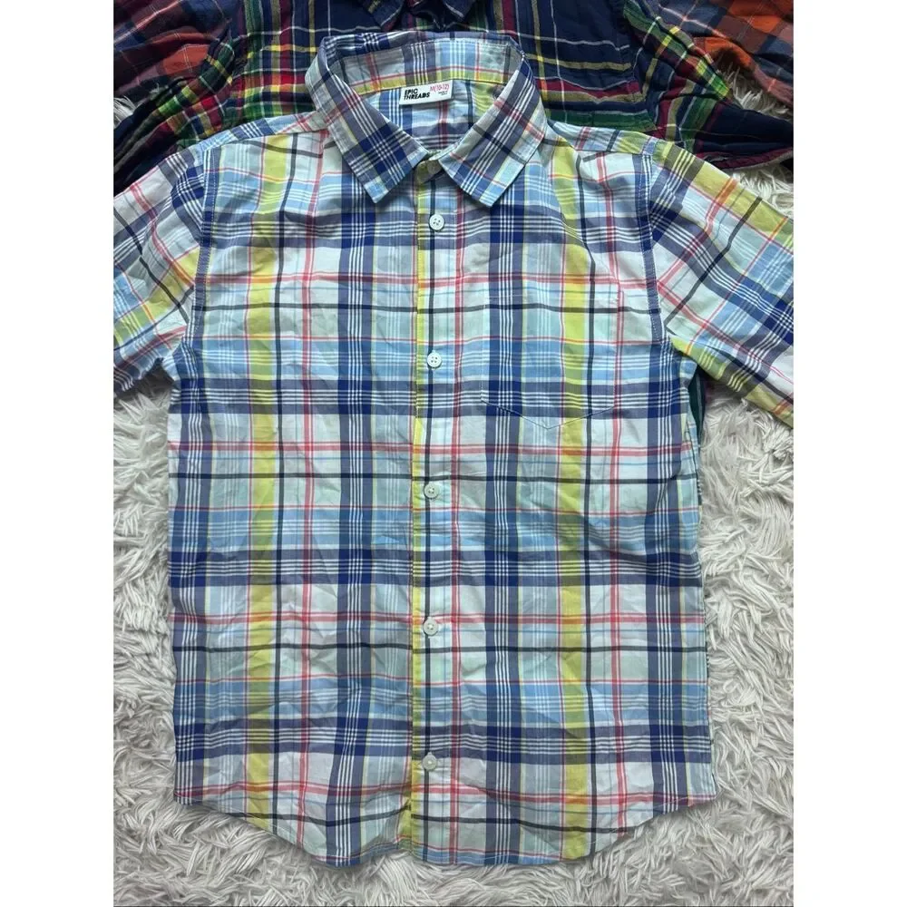 3 piece boys button shirt bundle size 10-12 by GAP kids, Epic Threads & Class Cl